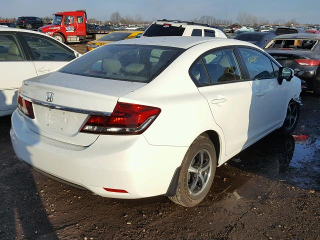 19XFB2F74FE087325 - 2015 HONDA CIVIC SE WHITE photo 4