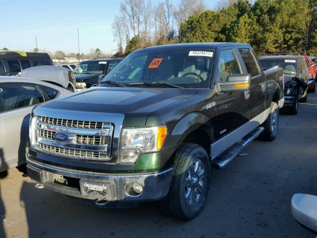1FTFW1ET8DFD89782 - 2013 FORD F150 SUPER GREEN photo 2