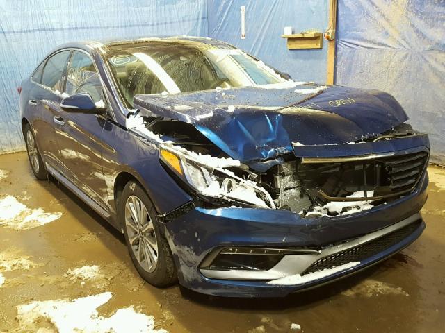 5NPE34AF4GH272801 - 2016 HYUNDAI SONATA SPO BLUE photo 1