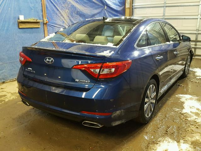 5NPE34AF4GH272801 - 2016 HYUNDAI SONATA SPO BLUE photo 4