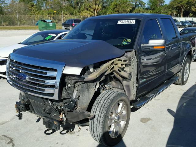 1FTFW1ET9DKE49317 - 2013 FORD F150 SUPER GRAY photo 2