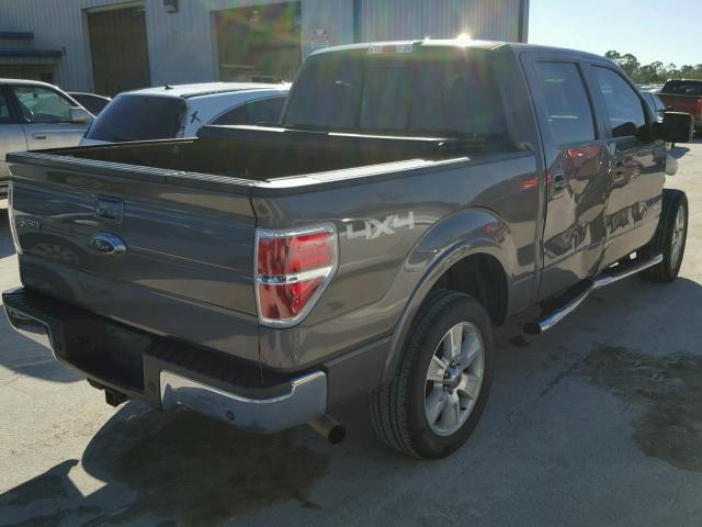 1FTFW1ET9DKE49317 - 2013 FORD F150 SUPER GRAY photo 4