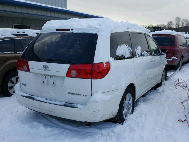 5TDZK23C87S073448 - 2007 TOYOTA SIENNA CE WHITE photo 4