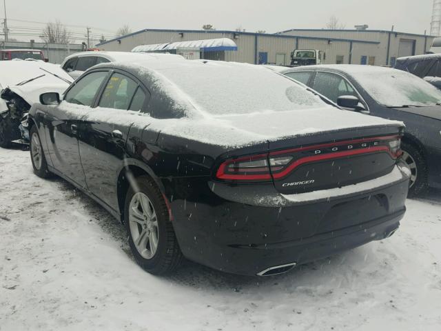 2C3CDXBG9HH595785 - 2017 DODGE CHARGER SE BLACK photo 3