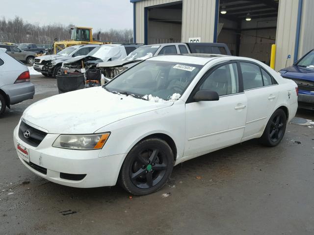 5NPET46C37H222602 - 2007 HYUNDAI SONATA GLS WHITE photo 2