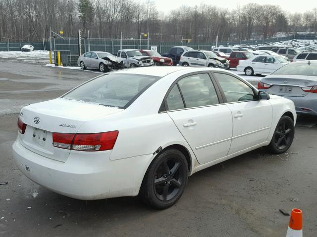 5NPET46C37H222602 - 2007 HYUNDAI SONATA GLS WHITE photo 4