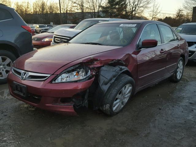 1HGCM66596A009873 - 2006 HONDA ACCORD EX BURGUNDY photo 2