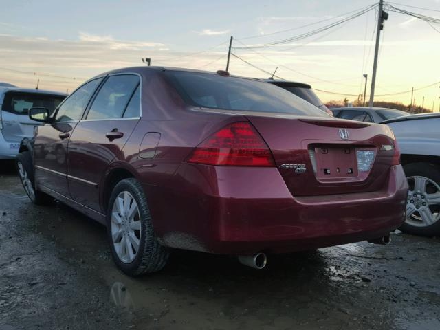 1HGCM66596A009873 - 2006 HONDA ACCORD EX BURGUNDY photo 3