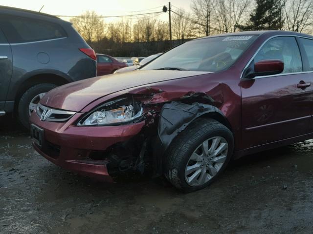 1HGCM66596A009873 - 2006 HONDA ACCORD EX BURGUNDY photo 9