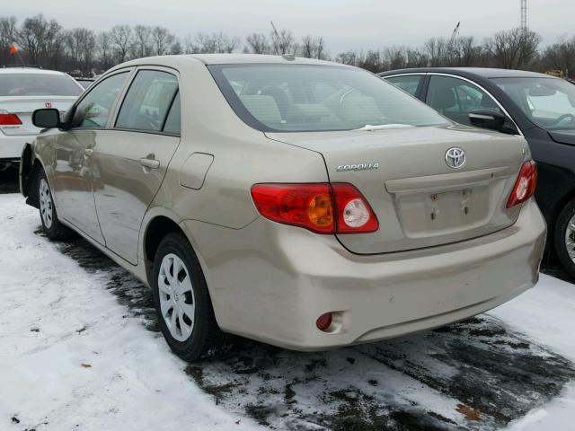 2T1BU4EE8AC461365 - 2010 TOYOTA COROLLA BA BEIGE photo 3