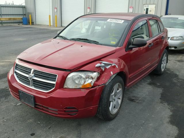 1B3HB48B47D374920 - 2007 DODGE CALIBER SX RED photo 2