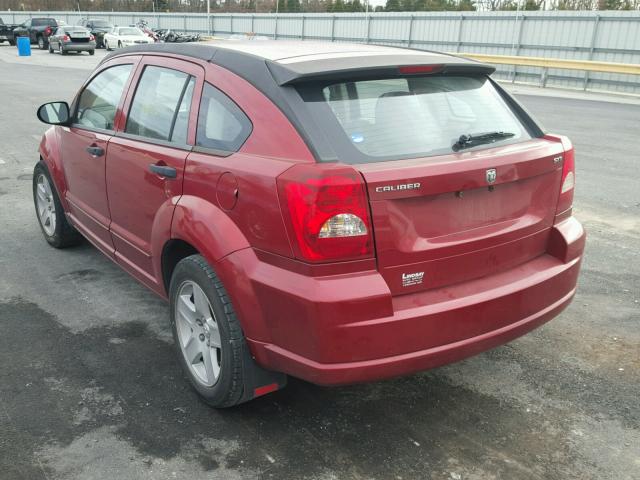 1B3HB48B47D374920 - 2007 DODGE CALIBER SX RED photo 3