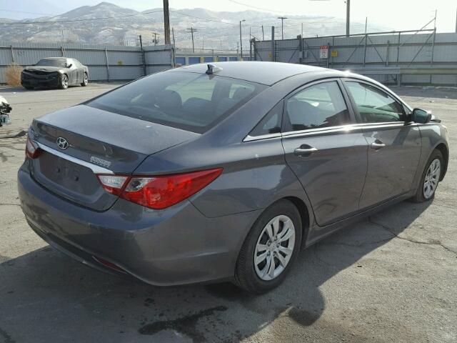 5NPEB4AC6CH484943 - 2012 HYUNDAI SONATA GLS GRAY photo 4