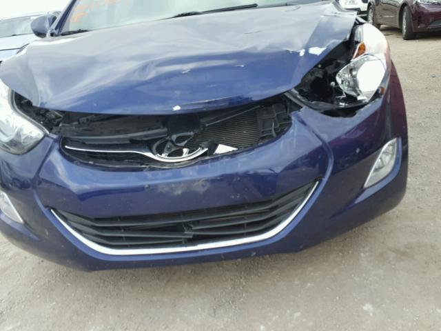 5NPDH4AE7DH297627 - 2013 HYUNDAI ELANTRA GL BLUE photo 9