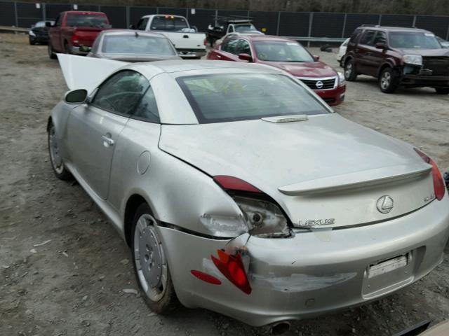 JTHFN48Y940050638 - 2004 LEXUS SC 430 SILVER photo 3