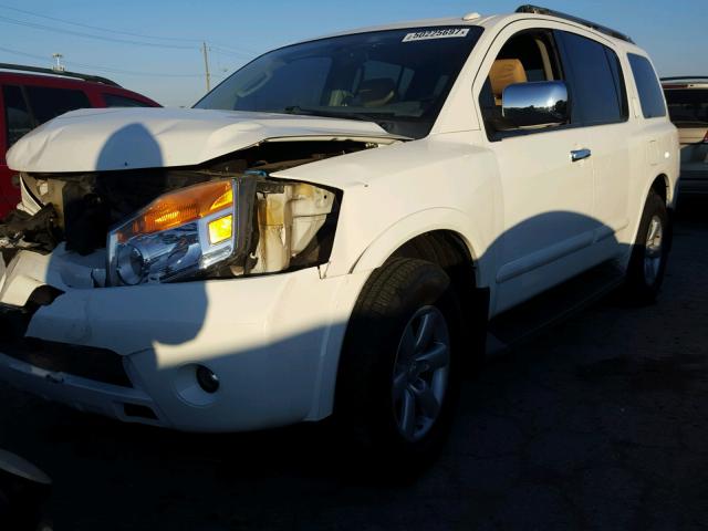 5N1AA0NC1AN623034 - 2010 NISSAN ARMADA SE WHITE photo 2