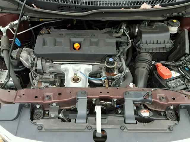 19XFB2F9XCE073538 - 2012 HONDA CIVIC EXL BURGUNDY photo 7