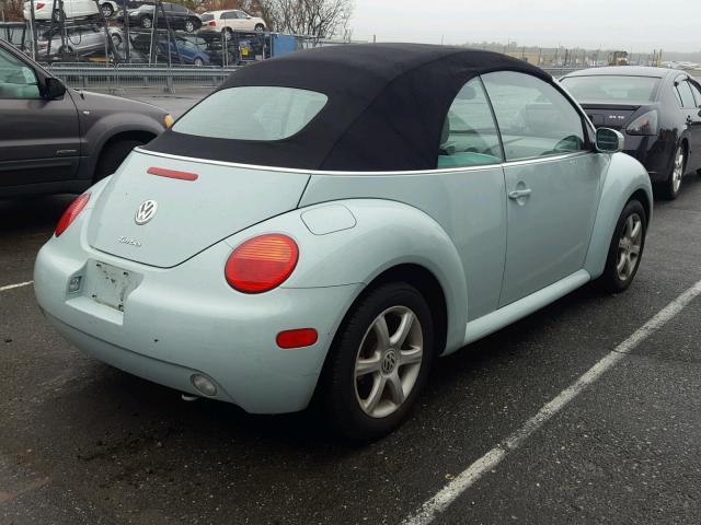 3VWCD31Y54M341742 - 2004 VOLKSWAGEN NEW BEETLE 蓝色 照片 4