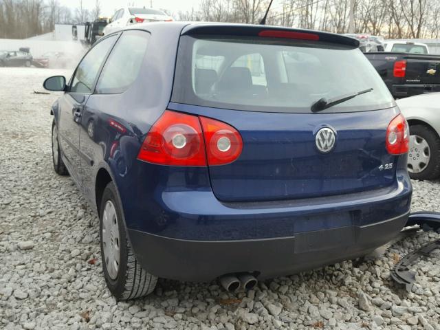 WVWAA71K08W133800 - 2008 VOLKSWAGEN RABBIT BLUE photo 3