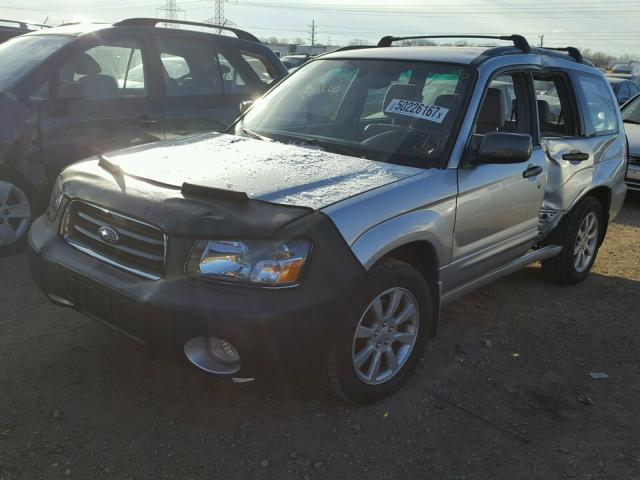 JF1SG65625H706681 - 2005 SUBARU FORESTER 2 SILVER photo 2