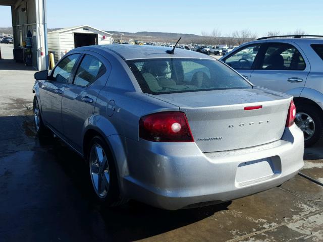 1C3CDZAB9DN564314 - 2013 DODGE AVENGER SE GRAY photo 3