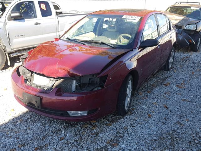1G8AL55F27Z165022 - 2007 SATURN ION LEVEL RED photo 2