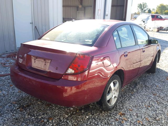 1G8AL55F27Z165022 - 2007 SATURN ION LEVEL RED photo 4