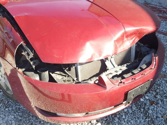 1G8AL55F27Z165022 - 2007 SATURN ION LEVEL RED photo 9
