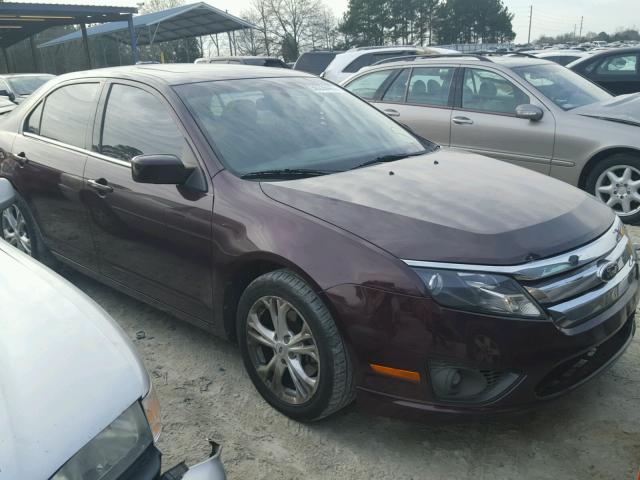 3FAHP0HG1CR406427 - 2012 FORD FUSION SE MAROON photo 1