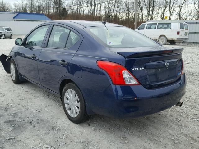 3N1CN7AP3DL838876 - 2013 NISSAN VERSA S BLUE photo 3