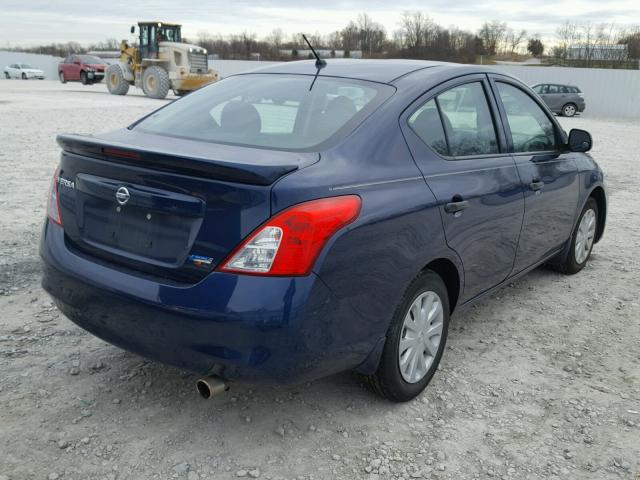 3N1CN7AP3DL838876 - 2013 NISSAN VERSA S BLUE photo 4