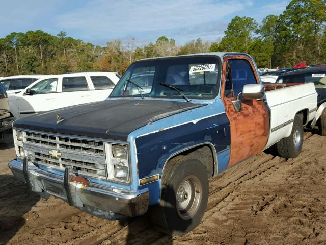 1GCDR14H0HF332915 - 1987 CHEVROLET R10 BLUE photo 2