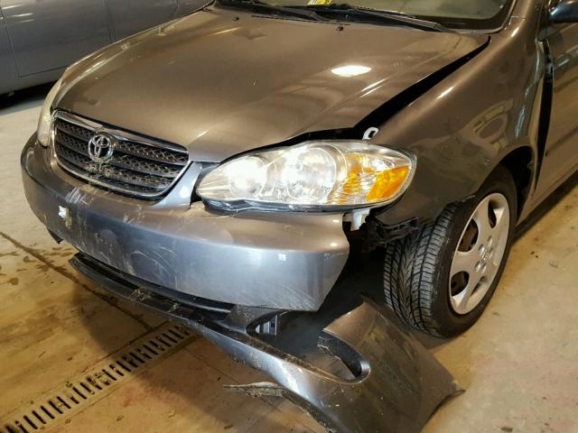 2T1BR32E97C726867 - 2007 TOYOTA COROLLA CE GRAY photo 9