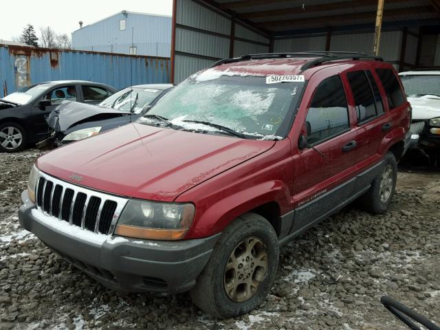 1J4GW48S91C701317 - 2001 JEEP GRAND CHER RED photo 2