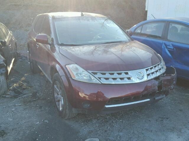 JN8AZ08W76W517650 - 2006 NISSAN MURANO SL MAROON photo 1