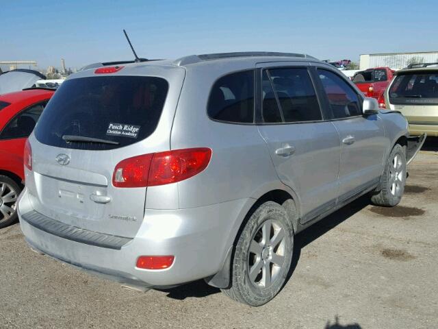 5NMSH13E08H196869 - 2008 HYUNDAI SANTA FE S SILVER photo 4