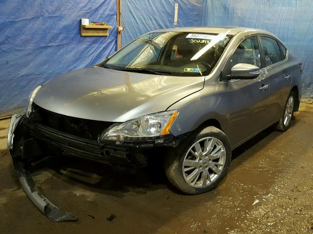 3N1AB7AP7EL623938 - 2014 NISSAN SENTRA S SILVER photo 2