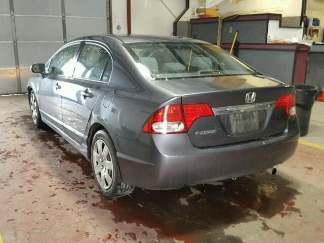 19XFA16529E036082 - 2009 HONDA CIVIC LX GRAY photo 3