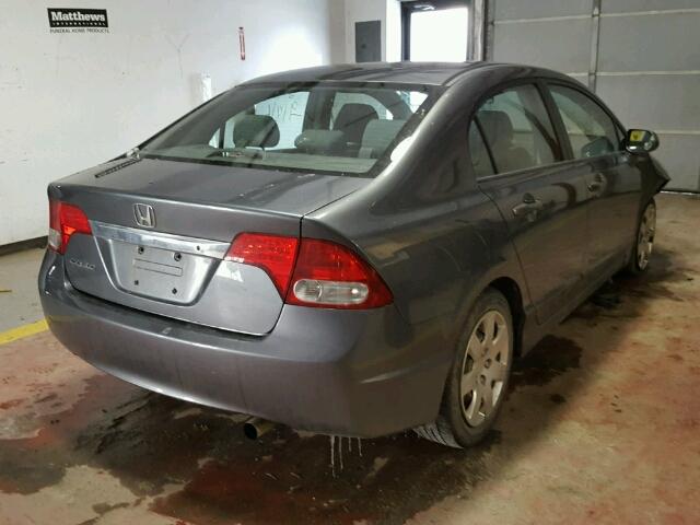 19XFA16529E036082 - 2009 HONDA CIVIC LX GRAY photo 4