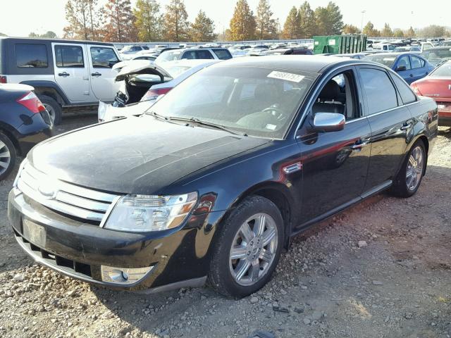 1FAHP25W48G102207 - 2008 FORD TAURUS LIM BLACK photo 2