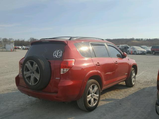 JTMBD32V976050717 - 2007 TOYOTA RAV4 SPORT RED photo 4