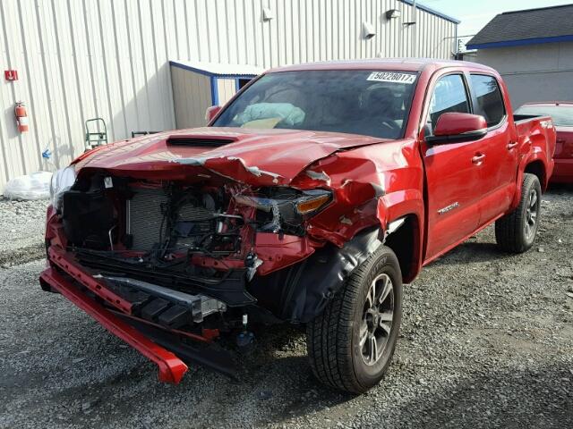 5TFCZ5AN9HX081271 - 2017 TOYOTA TACOMA DOU RED photo 2