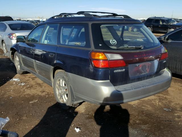 4S3BH675447629554 - 2004 SUBARU LEGACY OUT BLUE photo 3