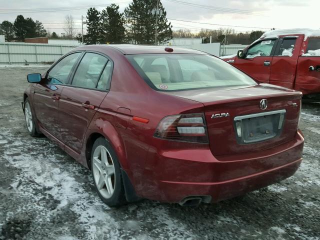 19UUA66206A036625 - 2006 ACURA 3.2TL BURGUNDY photo 3