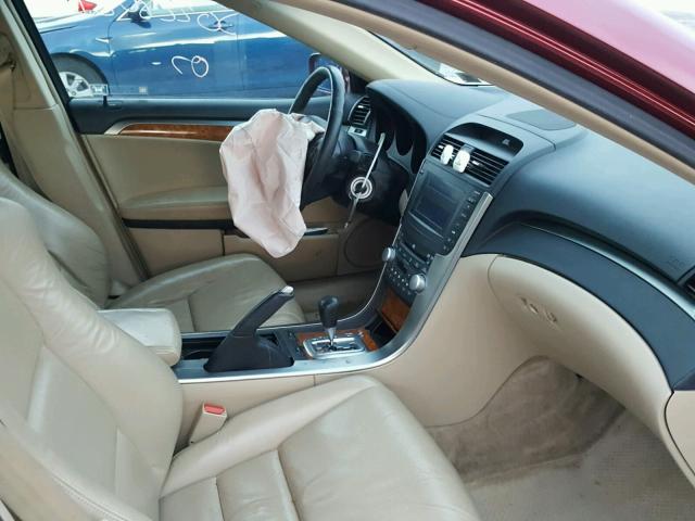 19UUA66206A036625 - 2006 ACURA 3.2TL BURGUNDY photo 5