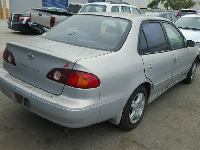 1NXBR12E12Z613393 - 2002 TOYOTA COROLLA CE SILVER photo 4