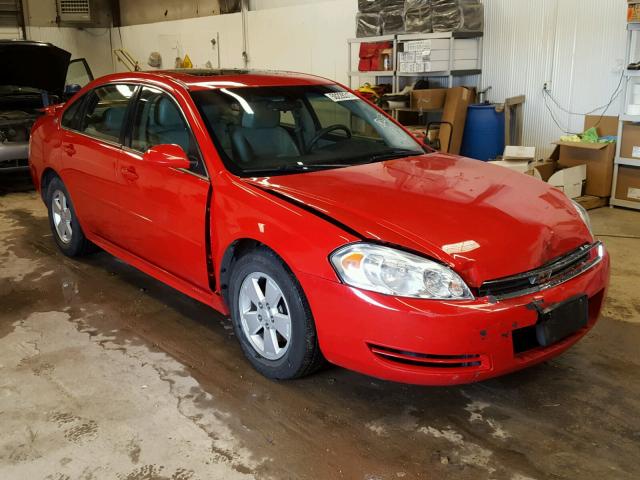 2G1WT57K391183572 - 2009 CHEVROLET IMPALA 1LT RED photo 1