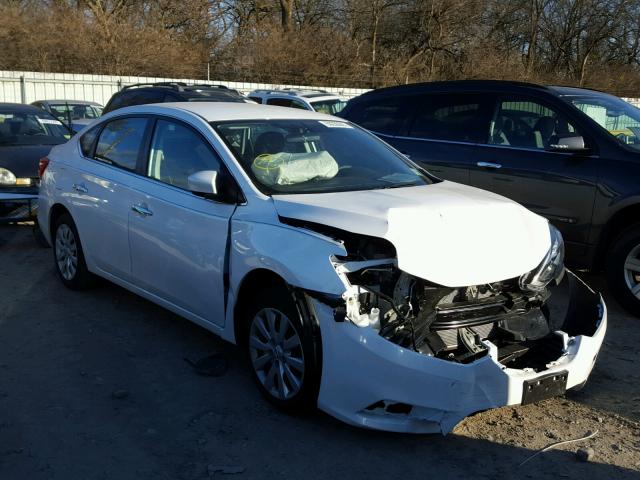 3N1AB7AP1HY333136 - 2017 NISSAN SENTRA S WHITE photo 1