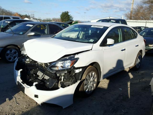 3N1AB7AP1HY333136 - 2017 NISSAN SENTRA S WHITE photo 2