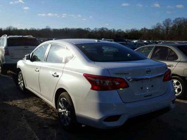 3N1AB7AP1HY333136 - 2017 NISSAN SENTRA S WHITE photo 3